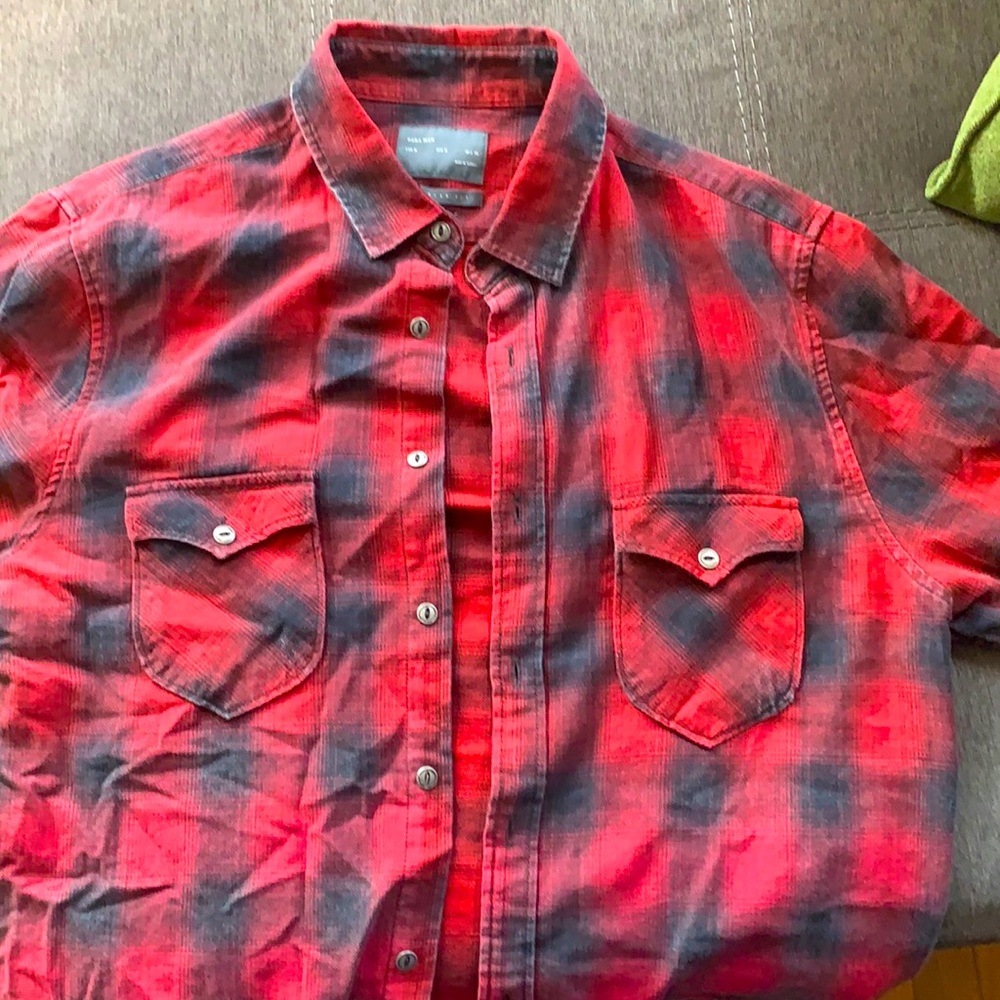 Zara red and black flannel